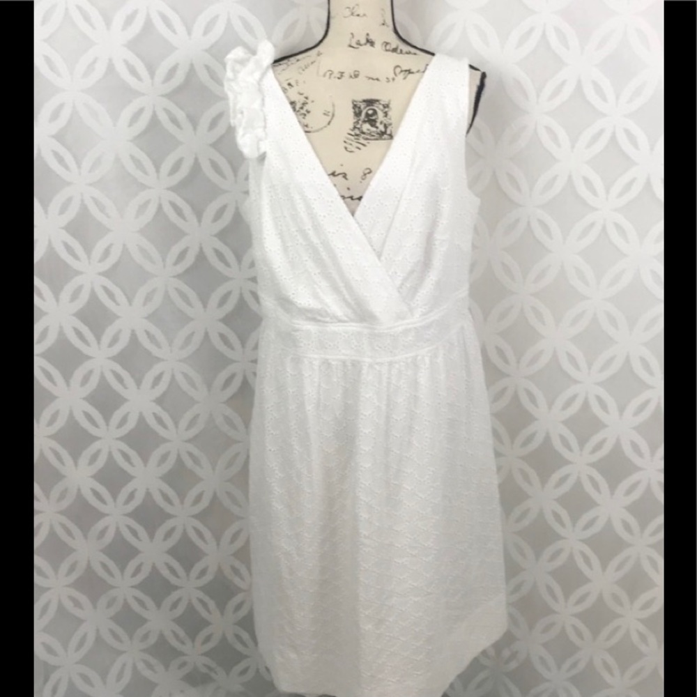 Dress Barn Sleeveless Eyelet Summer Dress 16